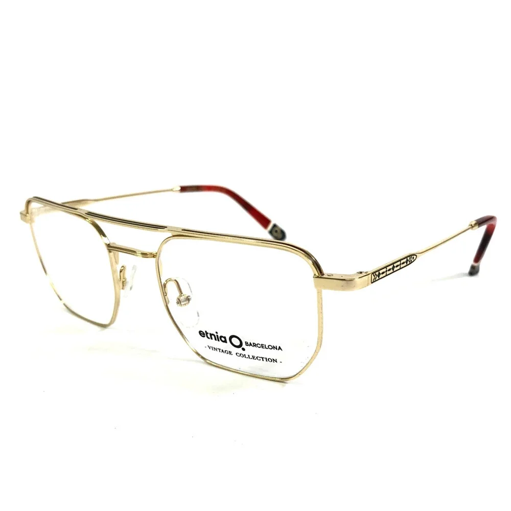Etnia Barcelona Eyeglasses Frames DAVIS GDBL Gold Aviator Full Rim 51-20-148